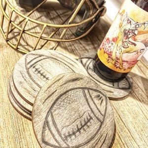 Football Wooden Coasters